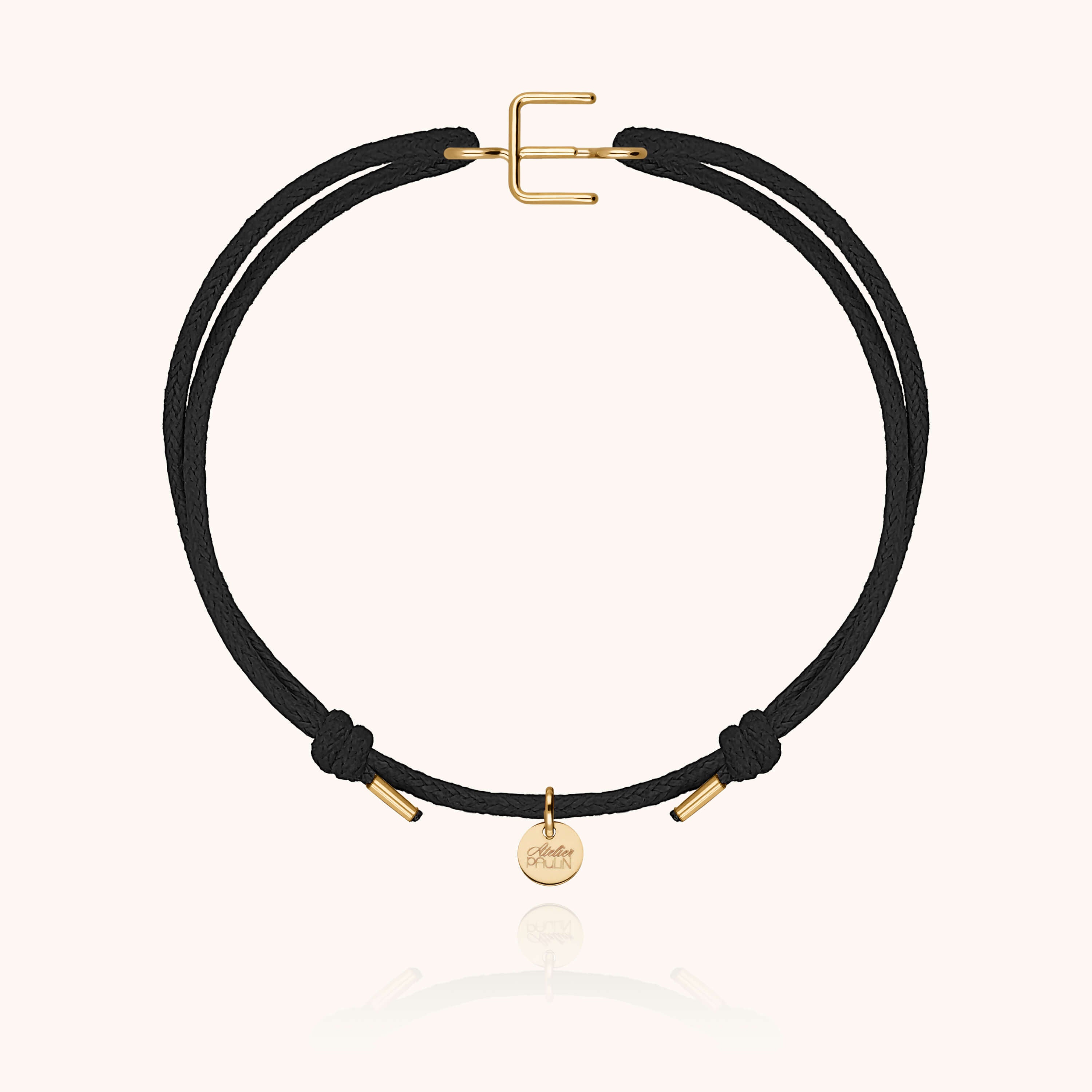 Initial Cord Bracelet - 750/1000 yellow gold