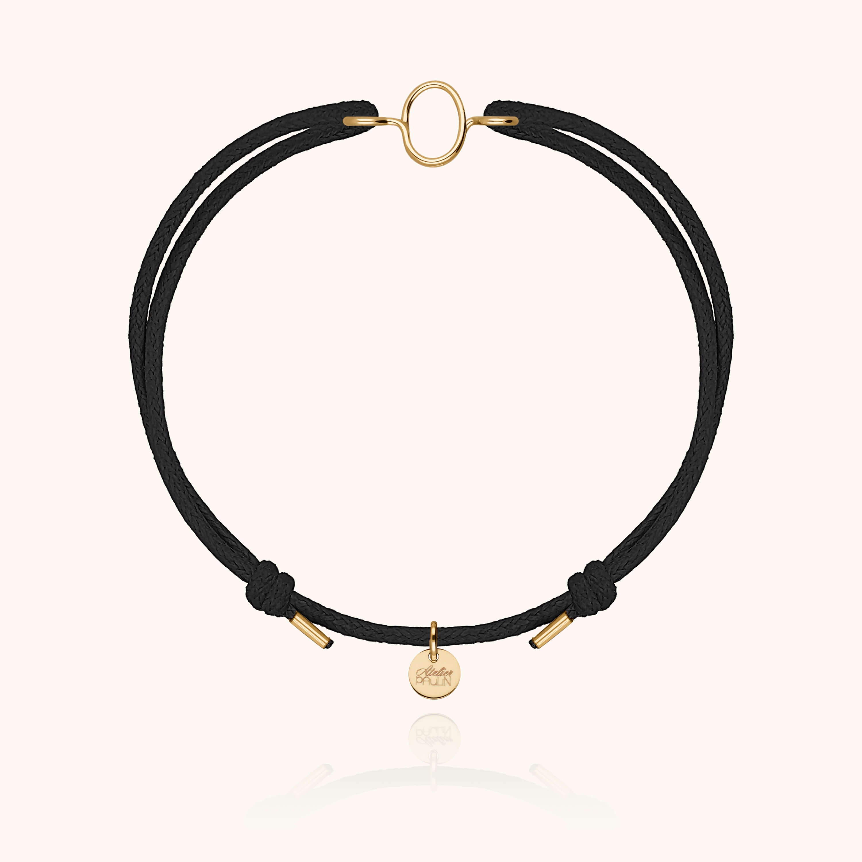 Initial Cord Bracelet - 750/1000 yellow gold