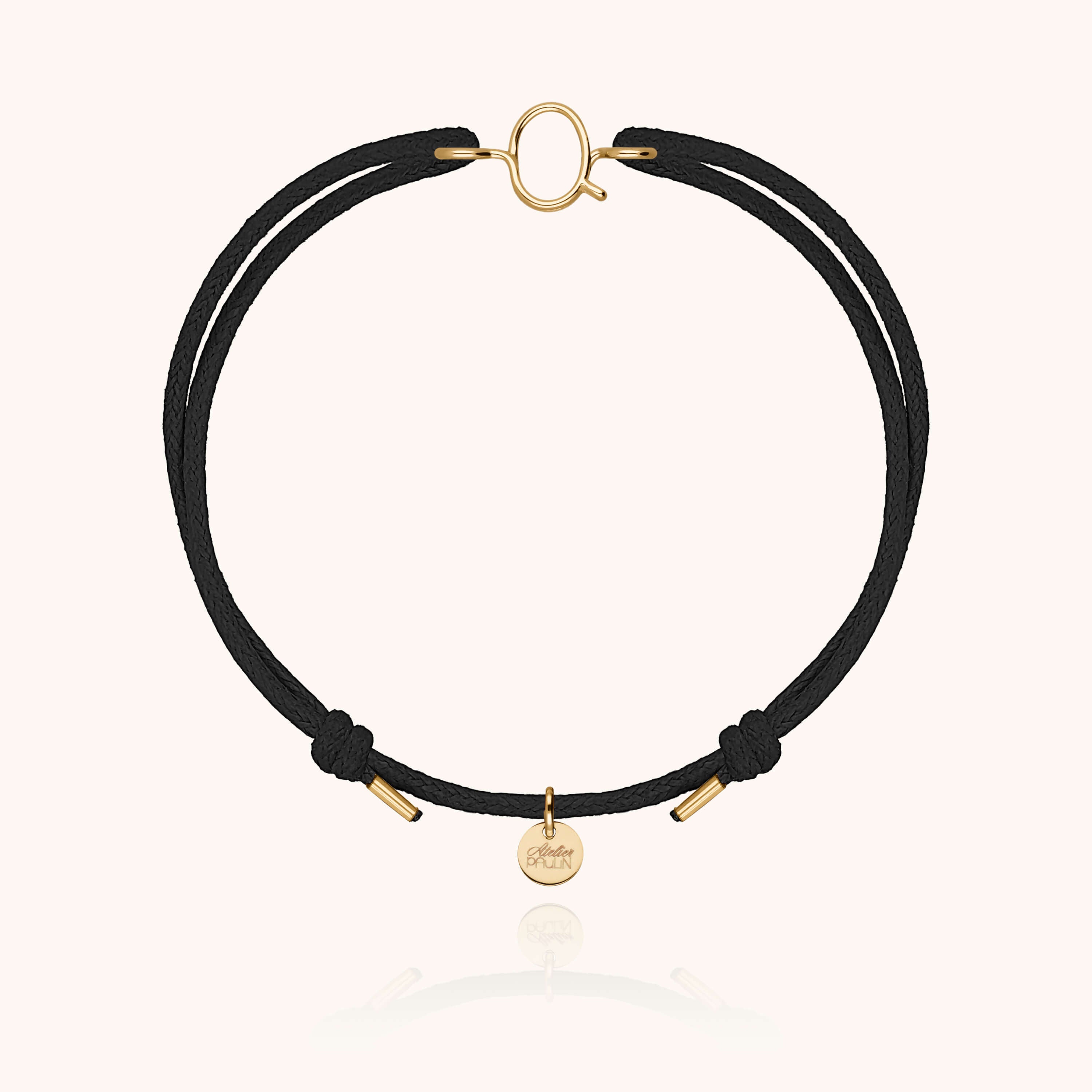 Initial Cord Bracelet - 750/1000 yellow gold