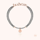 Bracciale Cordino Lurex Personalizzato - oro rosa 18kt.